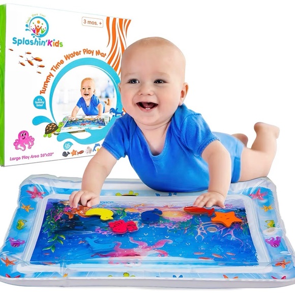 NWT Inflatable Water Ocean Explorer Tummy Time Swim Mat with Floating Toys! - Picture 3 of 7